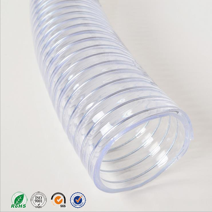 1 inch High Pressure UV Resistant Spiral Steel Wire Reinforced Clear PVC Thunder Hose